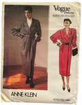Vintage 1980s Vogue 1461 Anne Klein dress pattern Bust 36 inches