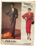 Vintage 1980s Vogue 1461 Anne Klein dress pattern Bust 36 inches