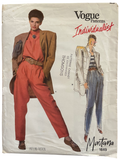 Vintage 1980s Vogue 1849 Individualist Claude Montana jacket and pants pattern Bust 32.5 inches