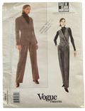 1990s Vogue 1693 State of Claude Montana Jacket, vest and pants pattern Bust 31.5, 32.5 34 inches