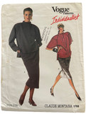 Vogue 1768 vintage 80s Claude Montana Individualist skirt and top pattern Bust 32.5 inches