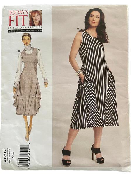 Vogue v1297 Sandra Betzina dress pattern from the 2000s Bust 32 - 55 inches