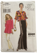 Vogue 7782 Koko Beall dress, top, camisole and pants pattern from the 2000s Bust 34, 36, 38 inches