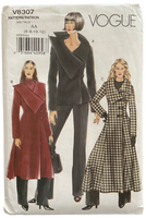 Vogue v8307 jacket and coat pattern from the 2000s Bust 31.5, 32.5, 34 inches