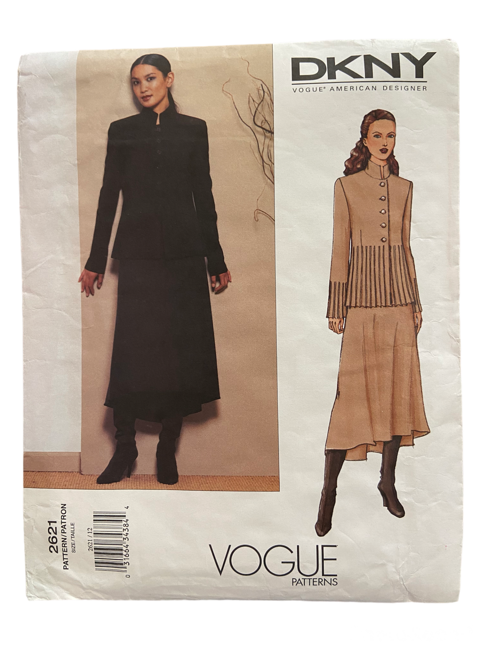 Vogue 2621 vintage 2000s Donna Karan New York DKNY jacket and skirt  pattern