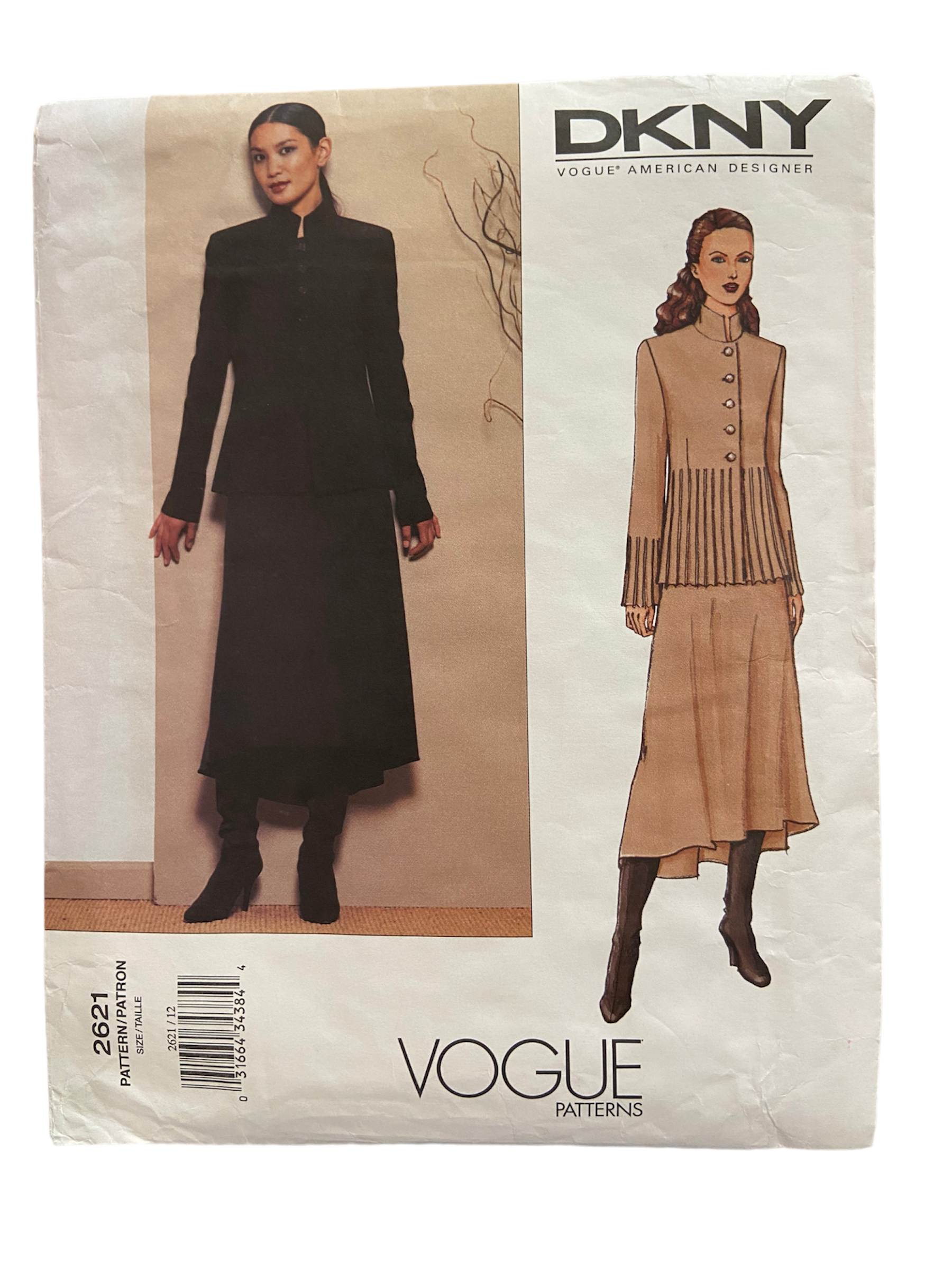 Vogue 2621 vintage 2000s Donna Karan New York DKNY jacket and skirt  pattern