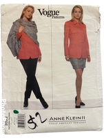 Vogue 2022 vintage 1990s Anne Klein II jacket, skirt, pants and scarf pattern Bust 31.5, 32.5, 34 inches