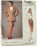 Vogue 1920 vintage 1990s Karl Lagerfeld Paris Original jacket, blouse and skirt pattern Bust 34 inches