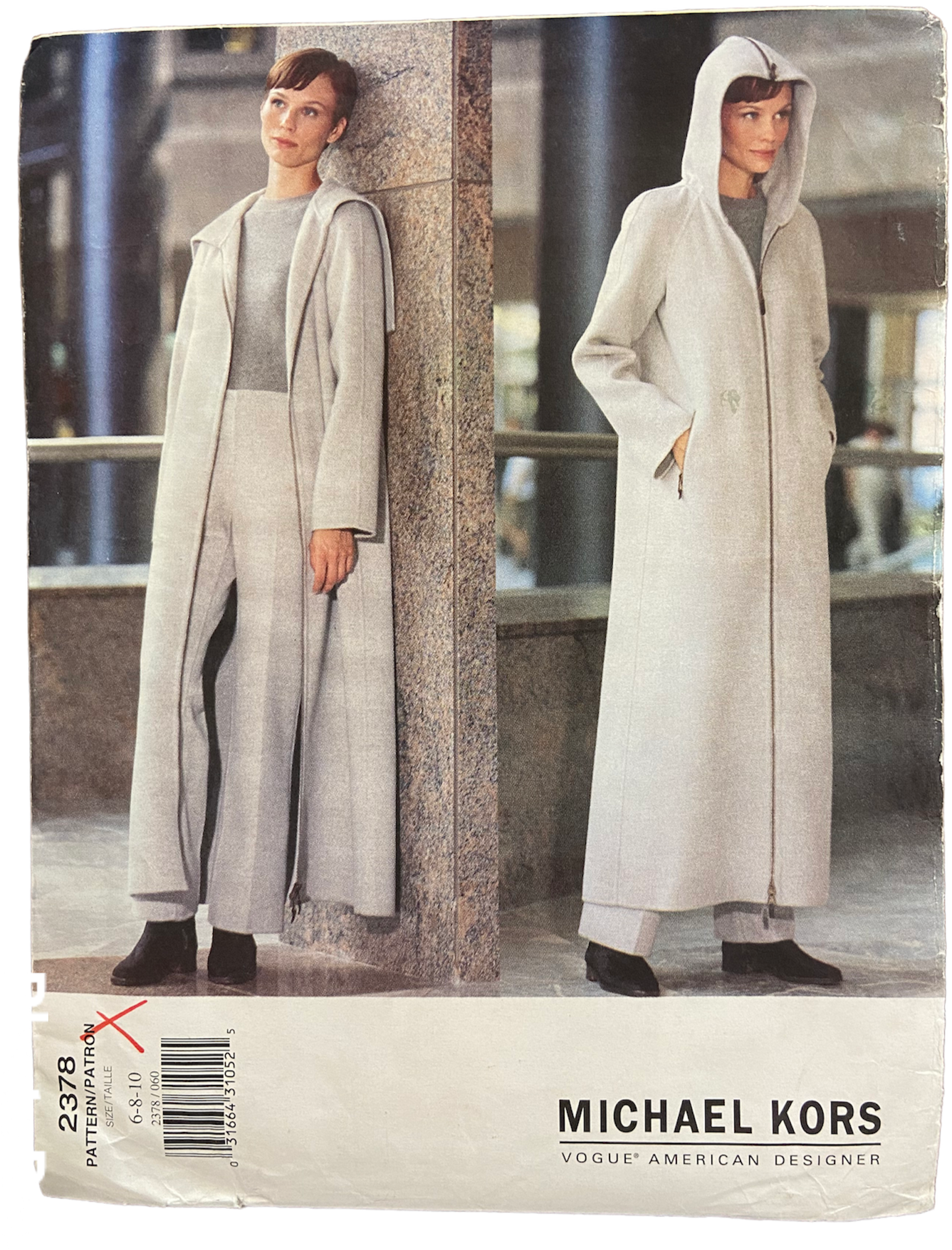 Vogue 2378 vintage 1990s Michael Kors coat and pants pattern Bust 30.5, 31.5, 32.5 inches