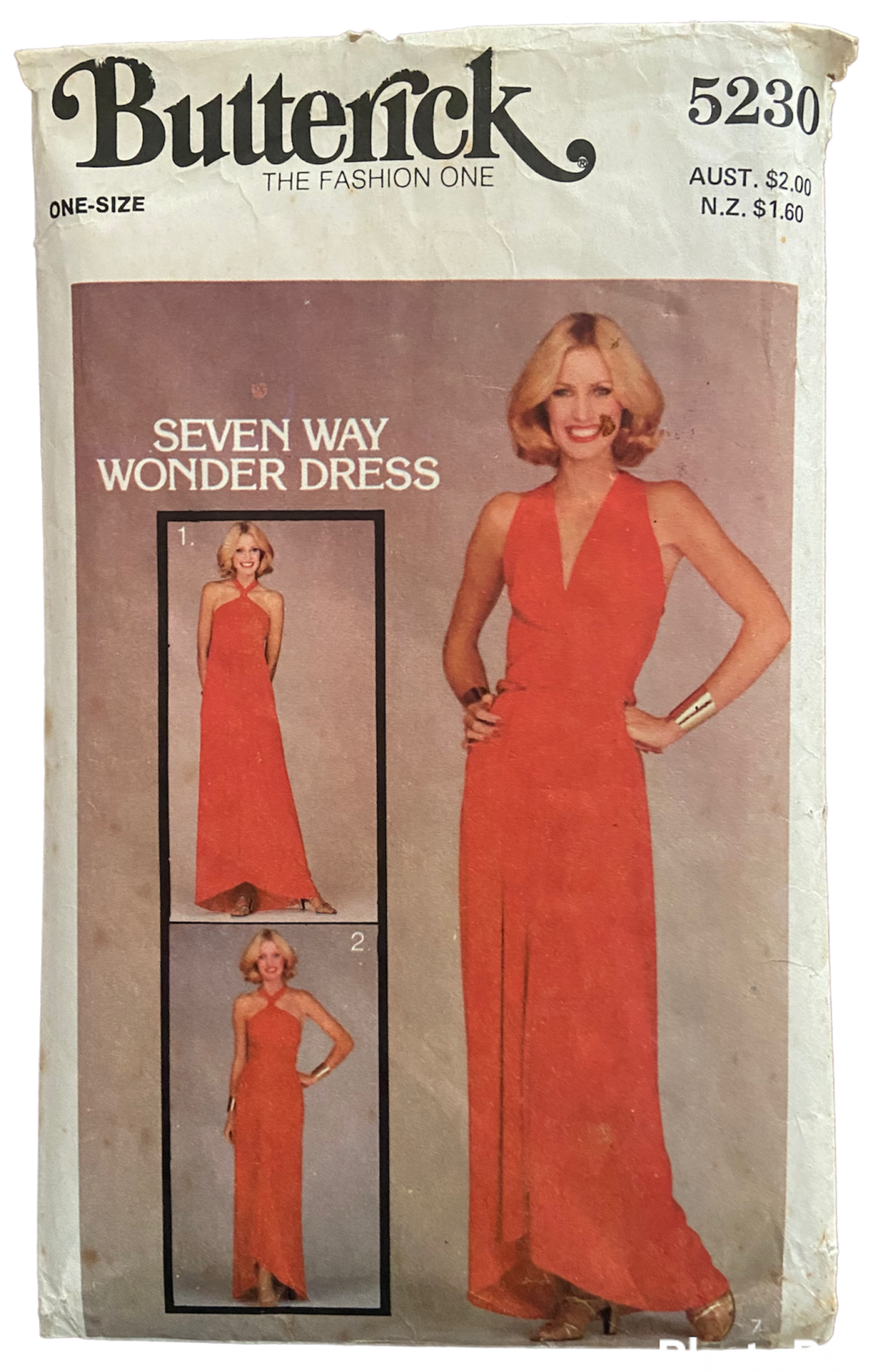 Butterick 5230 vintage 1970s seven way wonder dress pattern