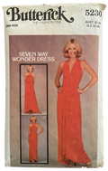 Butterick 5230 vintage 1970s seven way wonder dress pattern