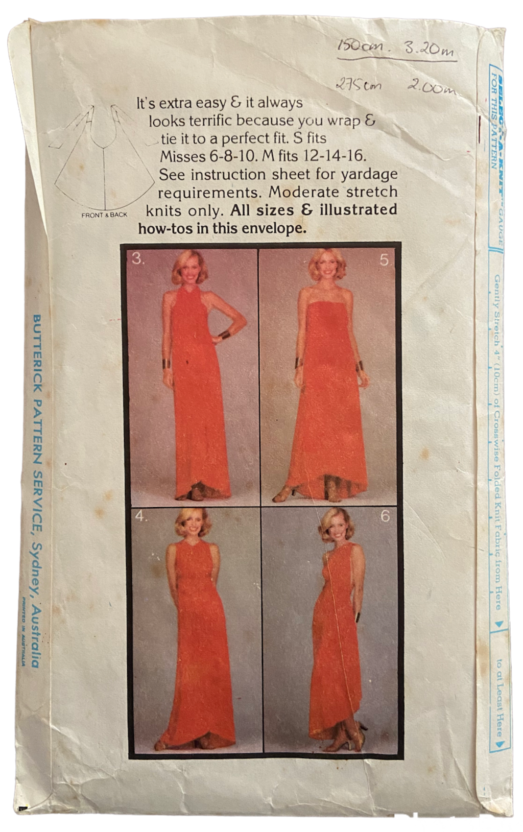 Butterick 5230 vintage 1970s seven way wonder dress pattern