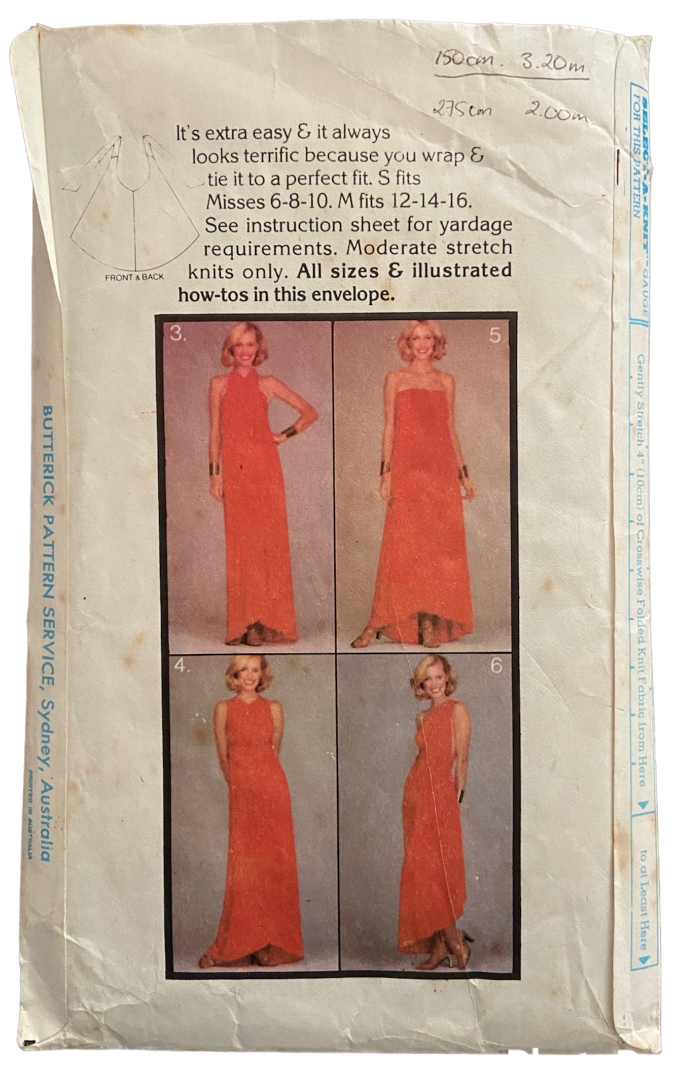 Butterick 5230 vintage 1970s seven way wonder dress pattern