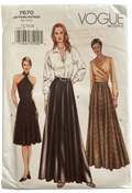 Vogue 7670 skirt pattern Waist 26.5, 28, 30 inches