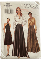 Vogue 7670 skirt pattern Waist 26.5, 28, 30 inches