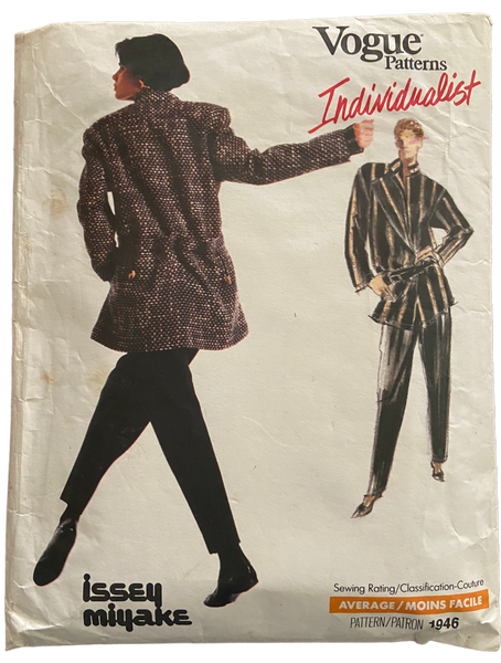 Vogue 1946 vintage 1980s Issey Miyake Individualist jacket, top and pants pattern Bust 34 inches