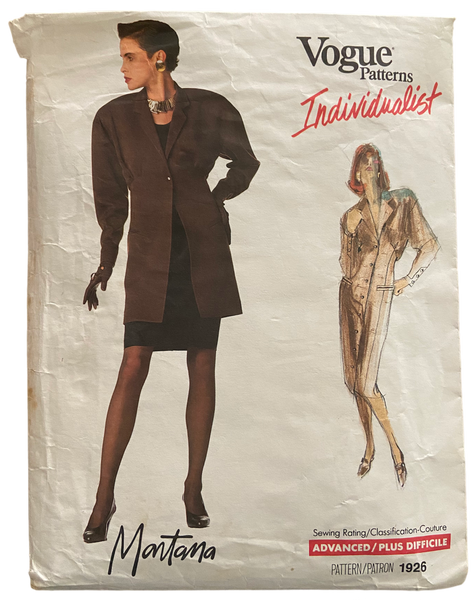 Vogue 1926 vintage 1980s Claude Montana Individualist jacket