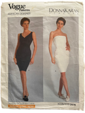 Vintage 1990s Vogue American Designer Donna Karan New York dress pattern. Bust 34 inches.