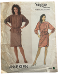 Vogue 2986 vintage 80s Anne Klein jacket and skirt pattern Bust 32.5 inches