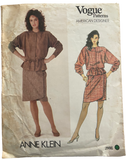 Vogue 2986 vintage 80s Anne Klein jacket and skirt pattern Bust 32.5 inches