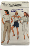 Vogue 8920 vintage 1980s shorts and pants pattern. Waist 23, 24, 25 inches