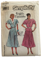 Simplicity 8060 vintage 1980s dress pattern. Bust 32.5