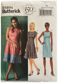 Butterick B5894 princess seamed dress pattern from 2013. Bust 31.5, 32.5, 34, 36, 38 inches