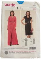 Burda 6941 dress pattern from the 2000s Size Eur 36-48. US 10-22