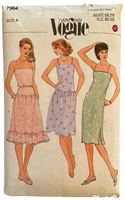 Vogue 7964 vintage 1980s dress pattern. Bust 30.5, 31.5