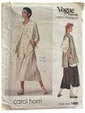 Vogue Individualist 1409 vintage 80s Carol Horn Jacket and skirt pattern Bust 34, 36 inches