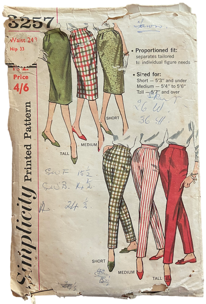 cigarette pants 1950s