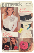 Butterick 6490 vintage 1980s fashion accessories pattern