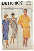 Butterick 3793 vintage 1980s Jean Nidetch dress sewing pattern Bust 42, 44, 46 inches
