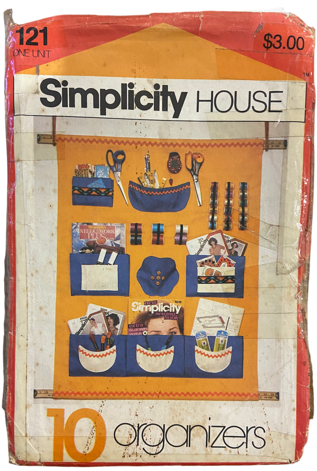 Simplicity 121 vintage 1980s organisers instruction cards