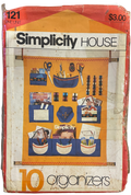 Simplicity 121 vintage 1980s organisers instruction cards
