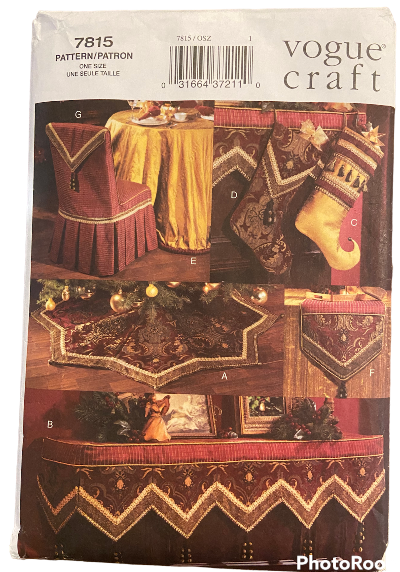 Vogue craft 7815 luxe Christmas accessories craft  pattern
