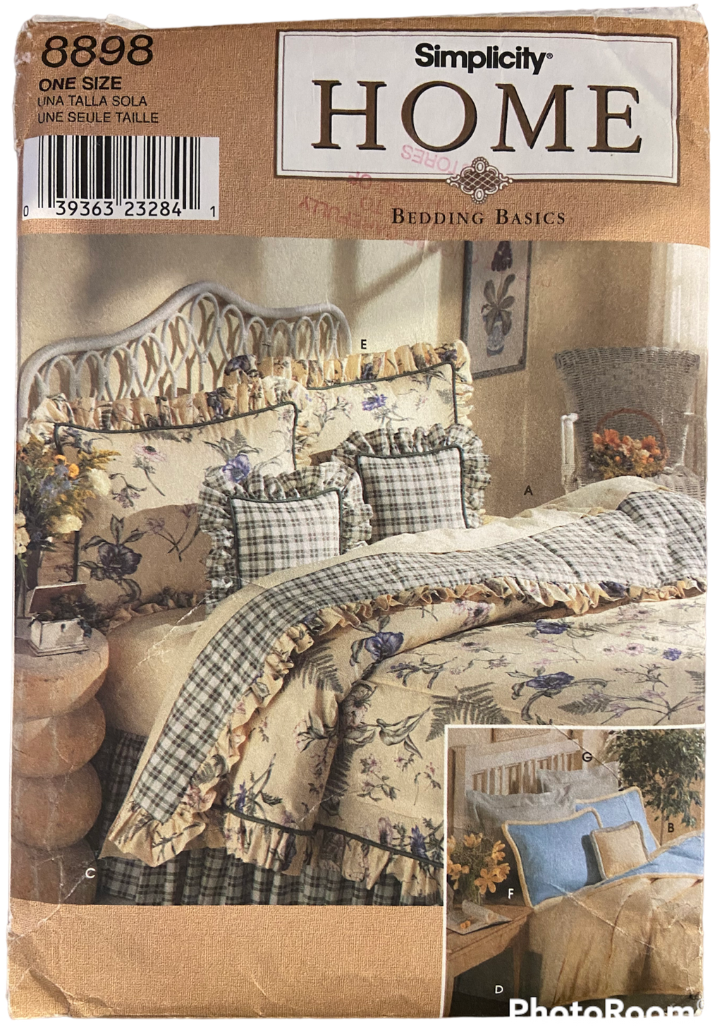 Simplicity Home 8898 vintage 1990s bedding basics sewing pattern
