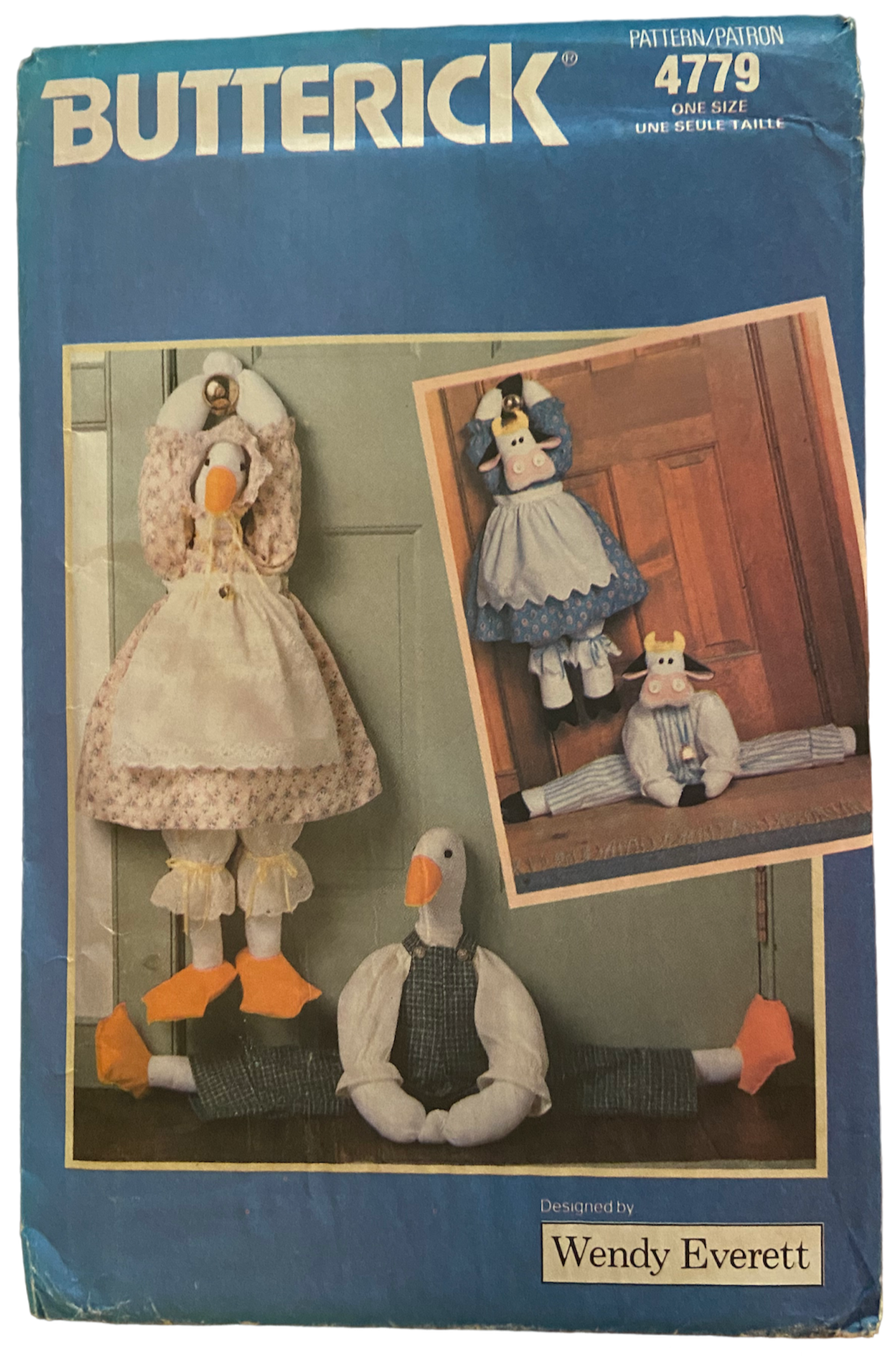 Butterick 4799 vintage 90s Wendy Everett draft stop decoration craft pattern
