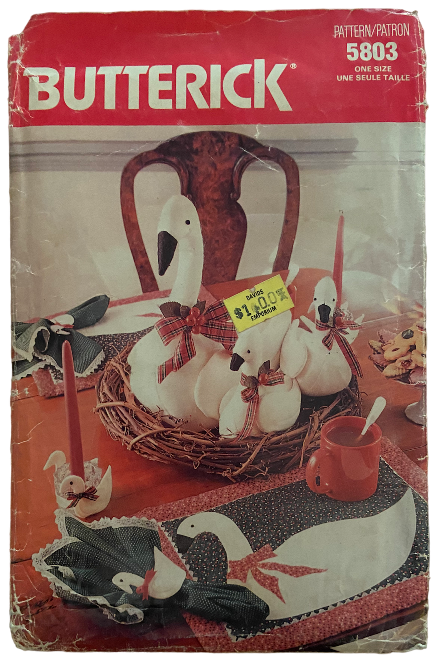 Butterick vintage 1980s Christmas Craft sewing pattern