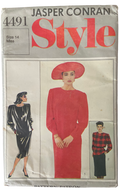 Style 4491 vintage 1980s Jasper Conran dress or top and skirt sewing pattern Bust 36 inches
