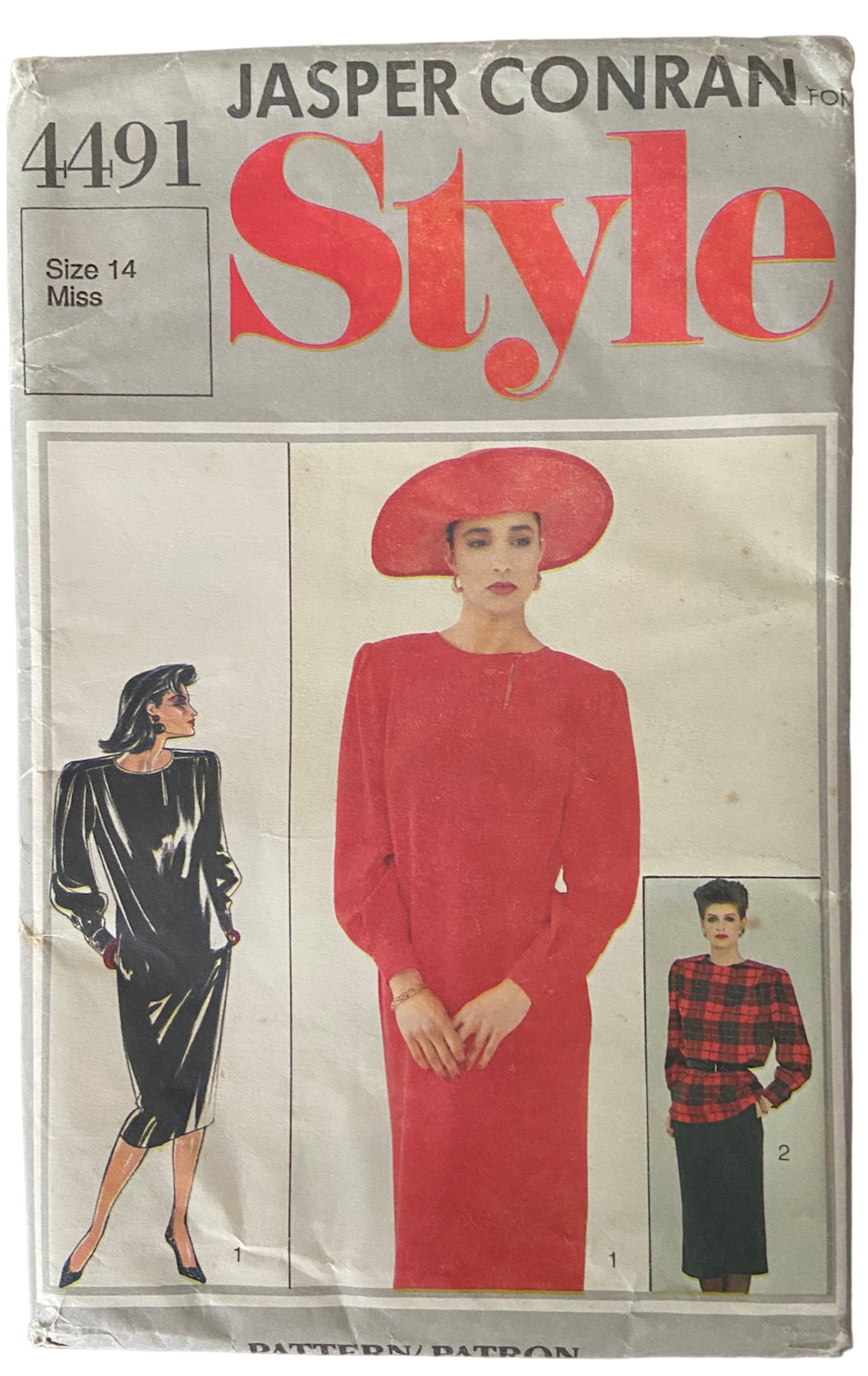 Style 4491 vintage 1980s Jasper Conran dress or top and skirt sewing pattern Bust 36 inches