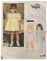 Copy of Vogue 1325 Little Vogue vintage 1980s toddler's dress pattern Breast 22 inches