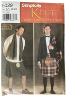 Simplicity 5029 Men's kilt and jacket pattern Chest 32-40 inches