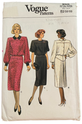 Vogue 9406 vintage 1980s dress pattern. Bust 34, 36, 38