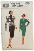 Very easy very vogue 9658 vintage 1980s jacket and skirt sewing pattern Bust 36