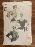 Simplicity 4463 vintage 1953 blouse sewing pattern