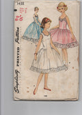 Simplicity 1436 vintage 1950s girl's slip petticoat pattern