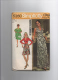 Simplicity 5350 vintage 1970s dress and shawl pattern