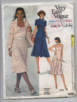 Vogue 1680 vintage late 1970s designer Diane Von Furstenberg sewing pattern Bust 35 inches