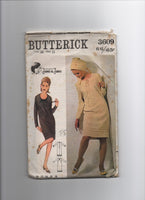 Butterick 3609 vintage 1960s dress pattern